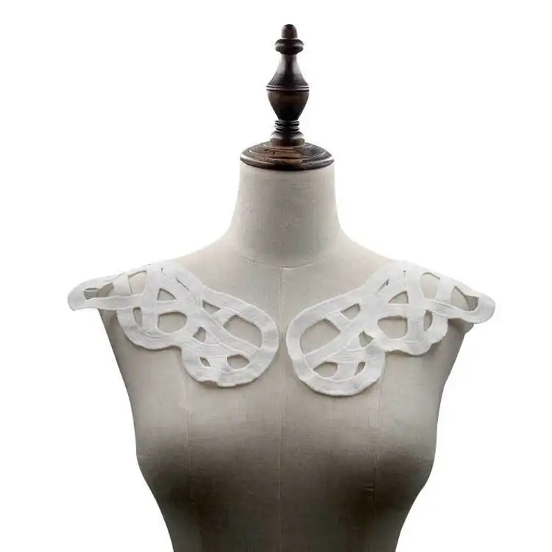 Аппликация для воротника с зеркальным кружевом водорастворимое венецианское