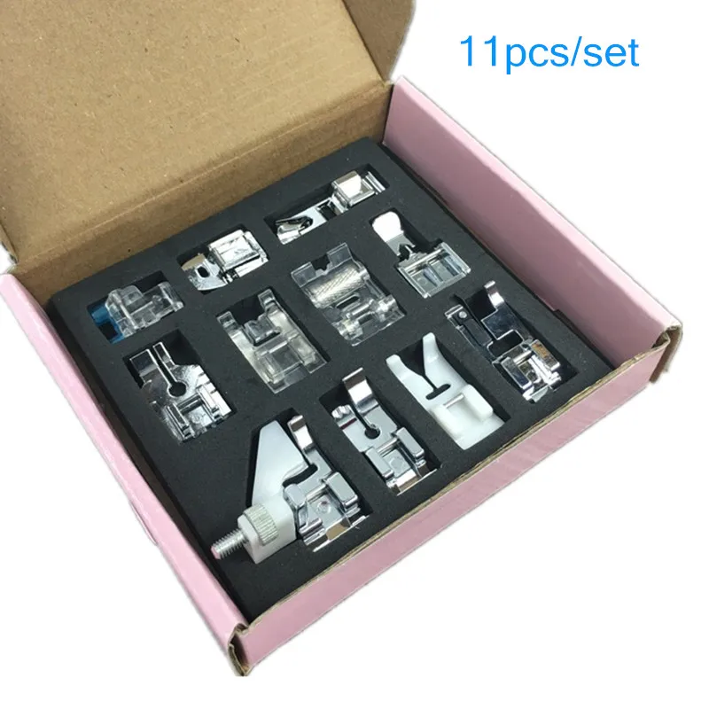 11 шт./компл. аксессуары для швейных машин прижимная лапка сращивания ткани и кожи