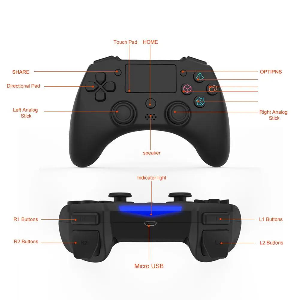 6-осевой гироскоп Вибрационный геймпад Стандартный USB литиевый аккумулятор