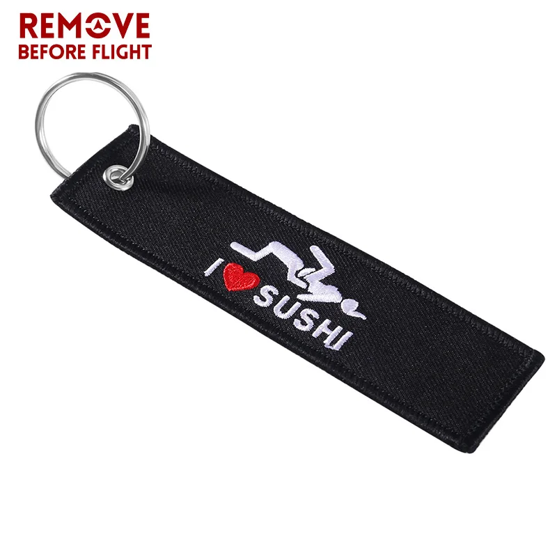 3 шт. брелки для ключей с вышивкой Я люблю Суши|Кольца ключей| |