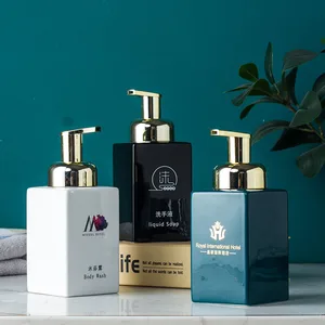 Прямая поставка-индивидуальная стандартная керамическая бутылка для дозирования пены-бутылка для дезинфицирующего средства для рук-бутылка для Мусса-пресс для дезинфицирующих средств