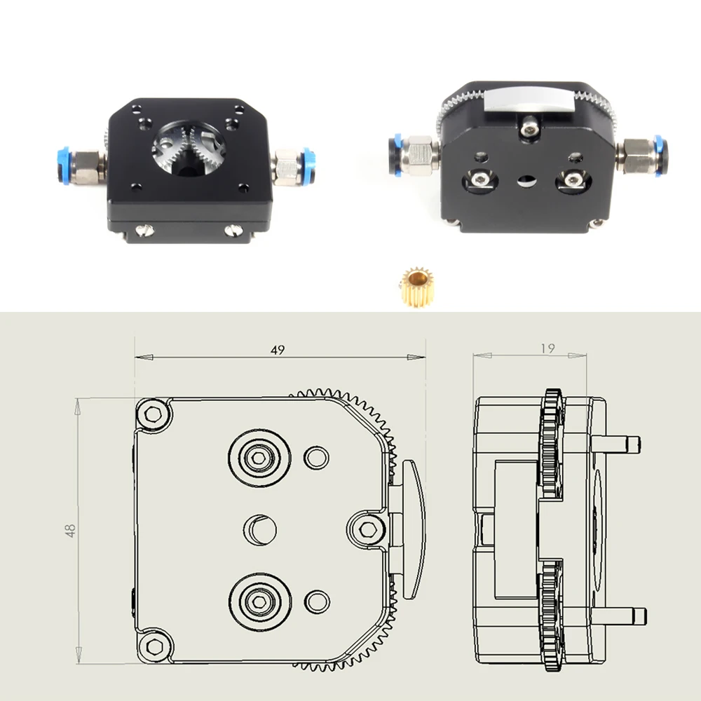 Новый Экструдер с ЧПУ для 3D принтера E3D V6 Hotend J head Bowden монтажный кронштейн 1 75 мм
