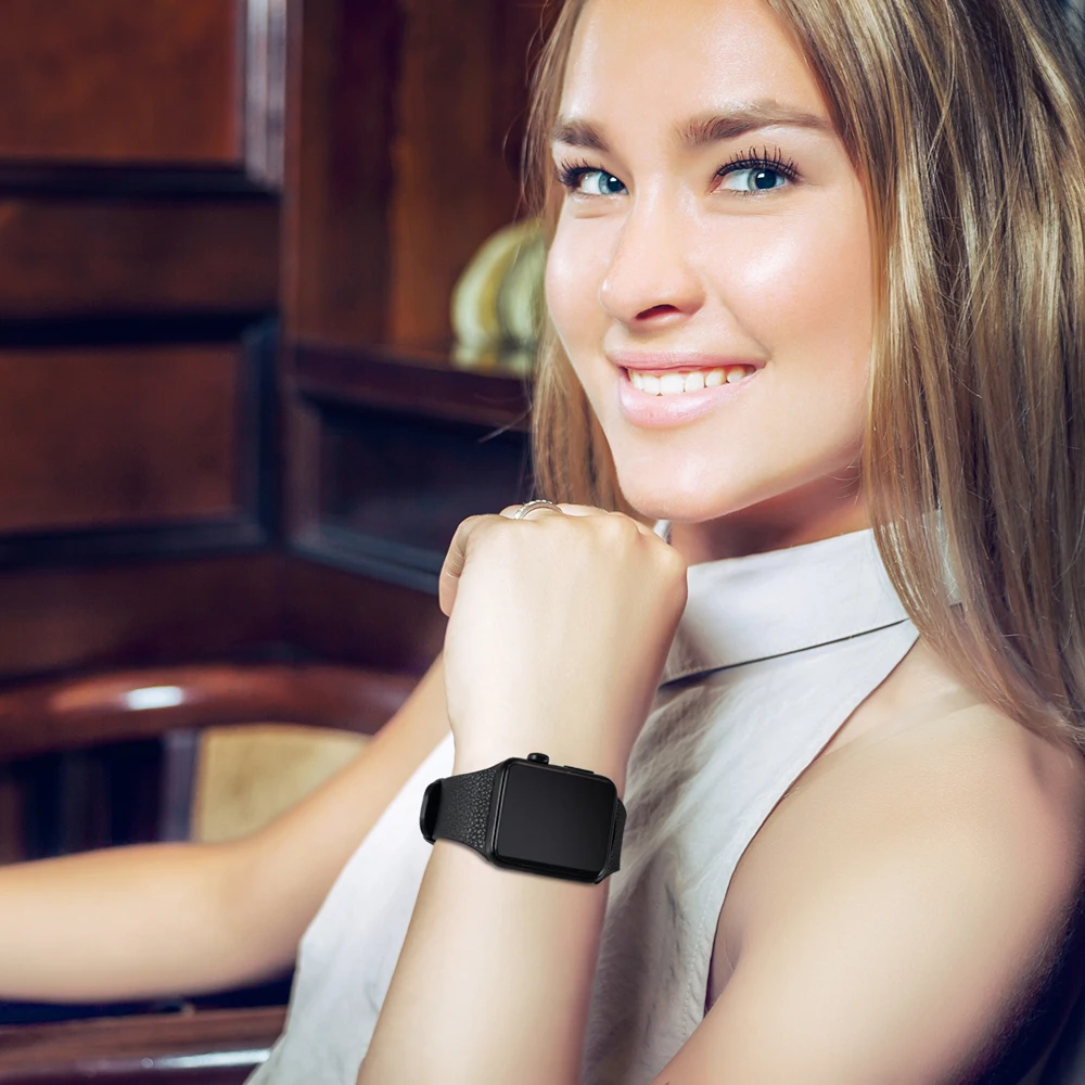 Кожаный ремешок для apple watch series 5/4/3/2/1, ремешок 42 мм, 38 мм/44 мм/40 мм, correa, браслет ремешок на запястье для наручных часов iwatch