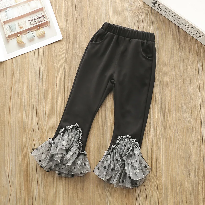 Шаровары для маленьких девочек джинсовая кружевная одежда джинсы штаны детские