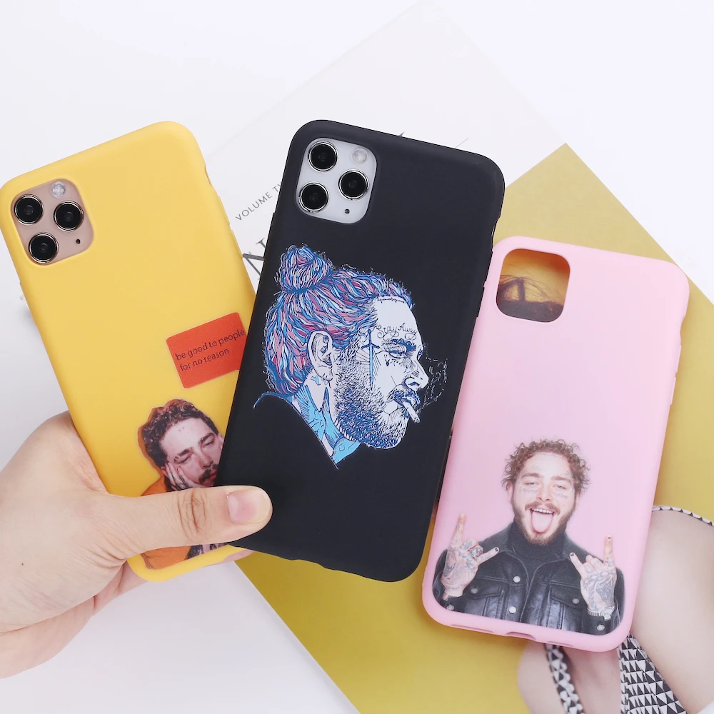 Чехол для телефона Post Malone Sunflower Circle Tattoos iPhone 12 11 Pro Max X XS XR 7 8 7Plus 8Plus 6S SE мягкий