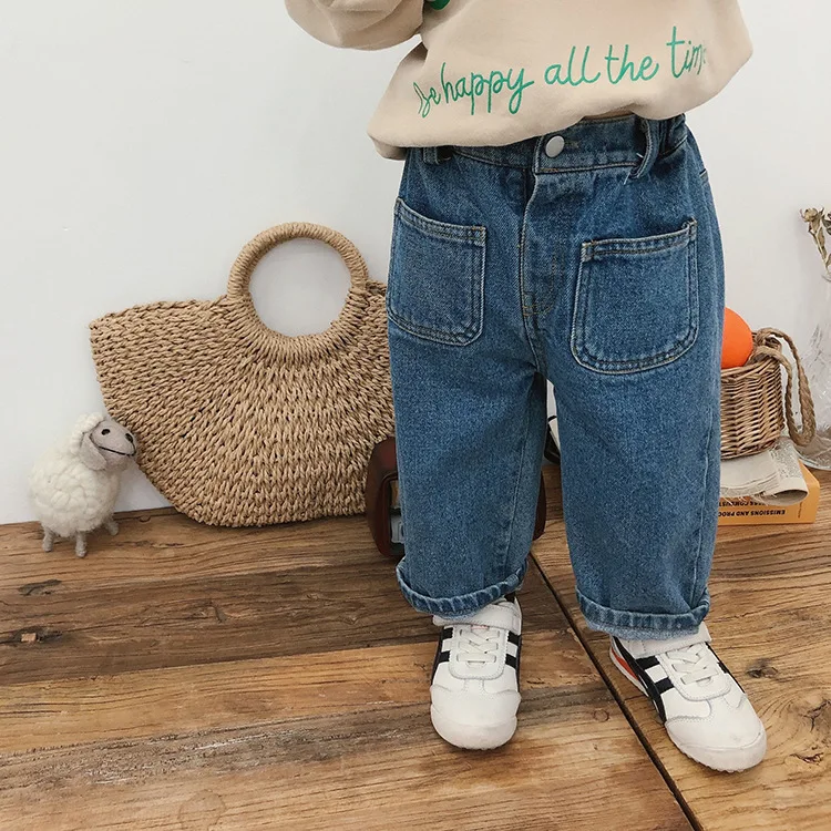 Модные широкие брюки для мальчиков на осень и зиму повседневные свободные