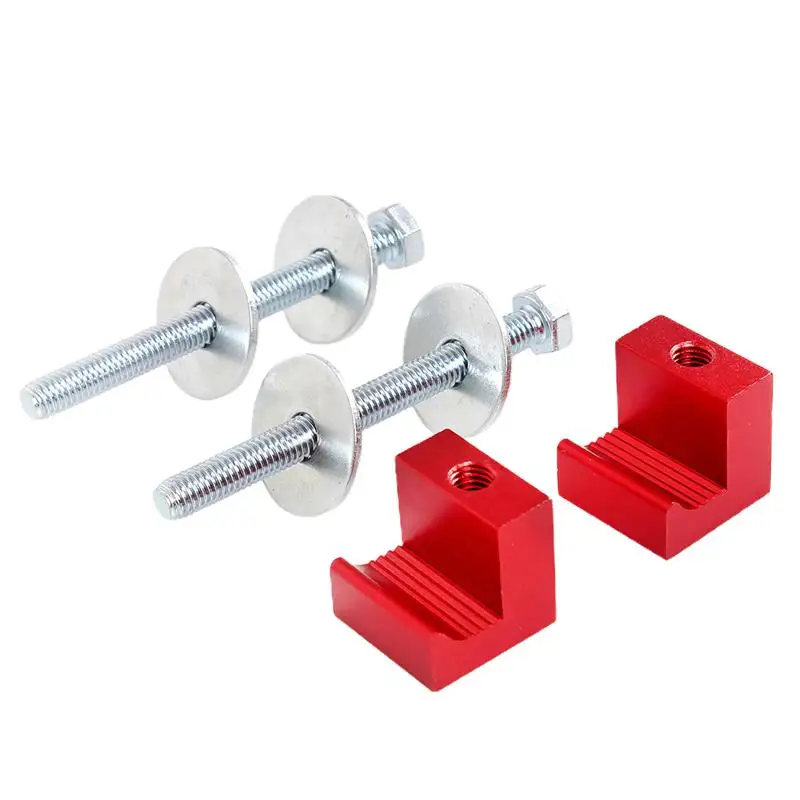 

2PCS Tool Box Tie Down J-shaped Toolbox Fixing Tool Box Clamp Universal j Hook for Crossover Toolbox Pickup Truck Silver+Red