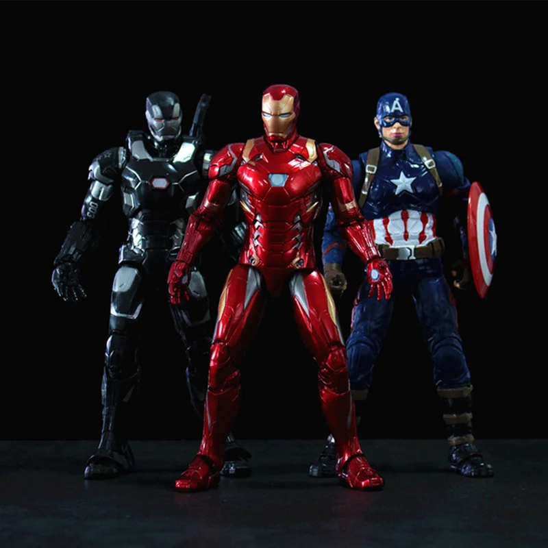 

Disney Marvel Toys 17CM Avengers Infinity War Spiderman Captain America Iron Man Thanos Hulk Action Figure Dolls With Gift box