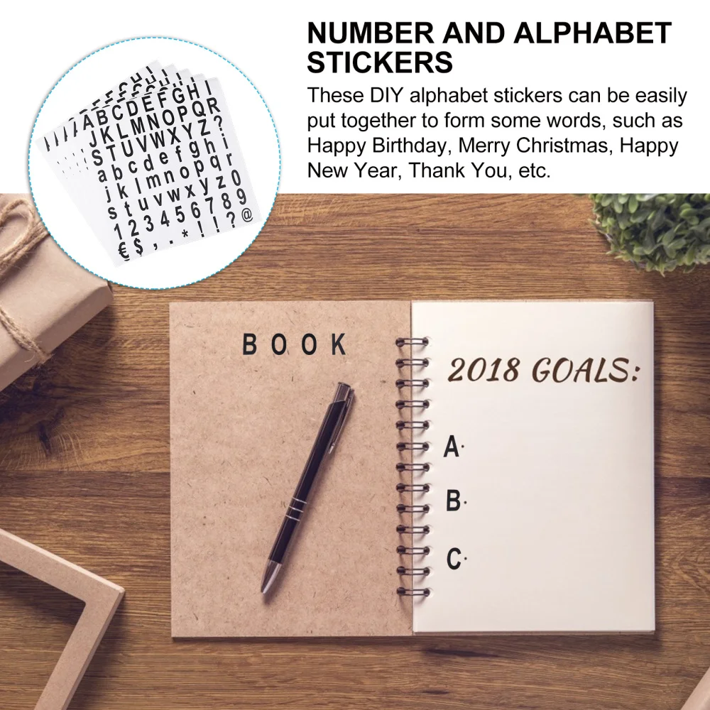 

1 Bag of 5 Sheets Puzzle Alphabet Stickers Label Stickers Educational Supplies