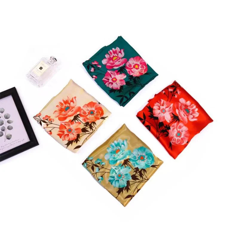 Женский квадратный шелковый шарф Роскошный дизайнерский брендовый женский