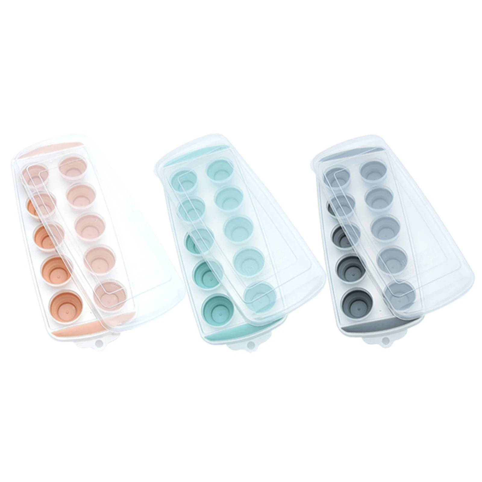 

10 Grids Silicone Ice Tray Molds Retractable Round Shape Ice Maker Fruit Popsicle Ice Cream Mold for Wine Bar Drinking