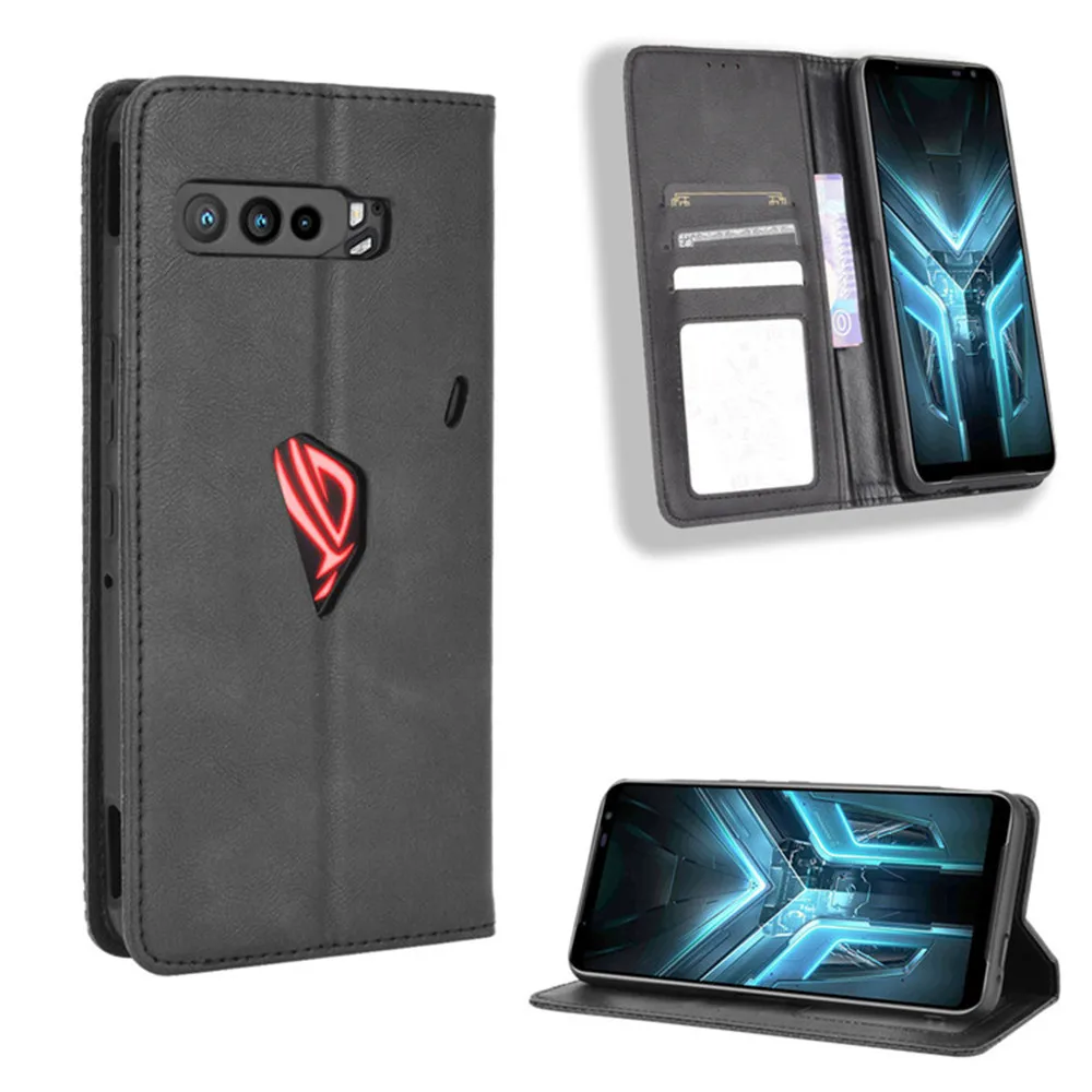 Для Asus ROG Phone 3 Strix ZS661KS Роскошный чехол-портмоне из искусственной кожи (полиуретан) с магнитной адсорбции чехол для Asus ZS661KS ROG3 Asus I003DD чехол для телефона