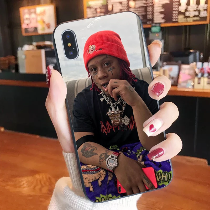 

Hip Hop Rapper Trippie redd Soft tpu Phone Cover for iPhone X XSMAX 6 6S 7 7plus 8 8Plus XR SE2020 12pro 12mini 11promax