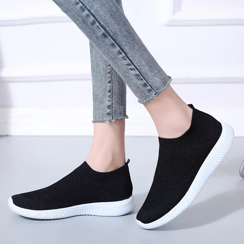 Women Loafers Casual Breathable Ladies Socks Shoes Lightweight Summer Woman's Mesh Sneakers Lovers Walking Footwear Big Size