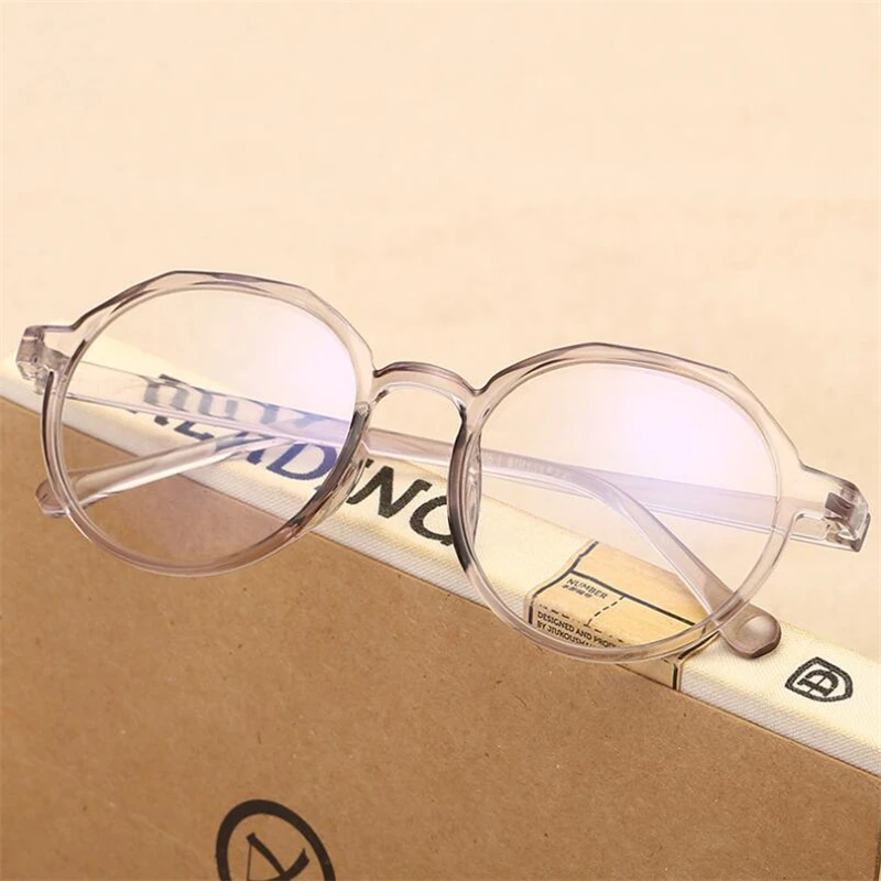 Retro Round Optics Eyeglasses Women Men Fashion Clear Mirror Myopia Lens Nearsighted Glasses 0-0.5-1.0-1.5 To-6.0