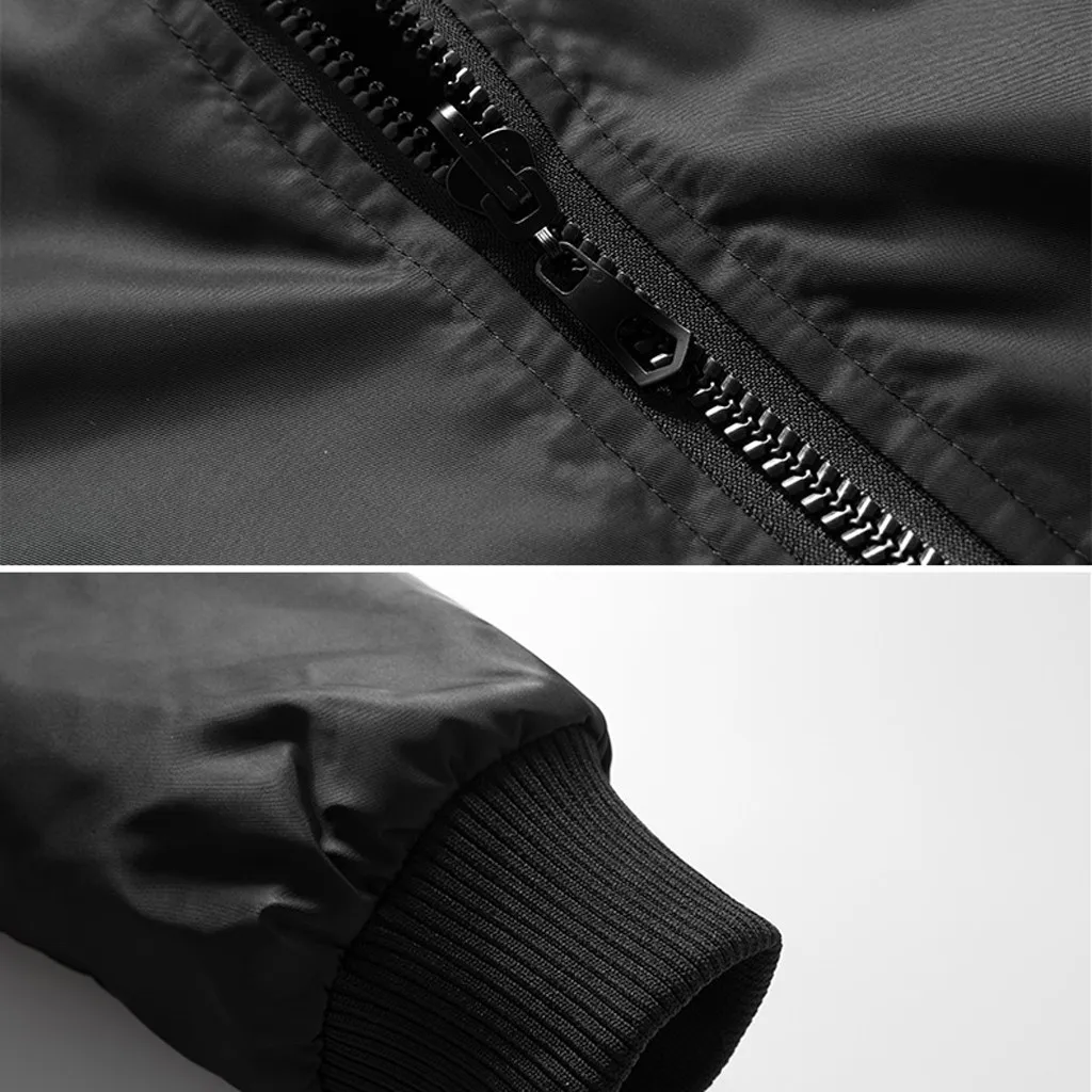 Winter Male Parka Jackets Men's Warm Casual Fashion Pure Color Jacket Zipper Outwear Tops Coats Men Wind Breaker | Мужская одежда