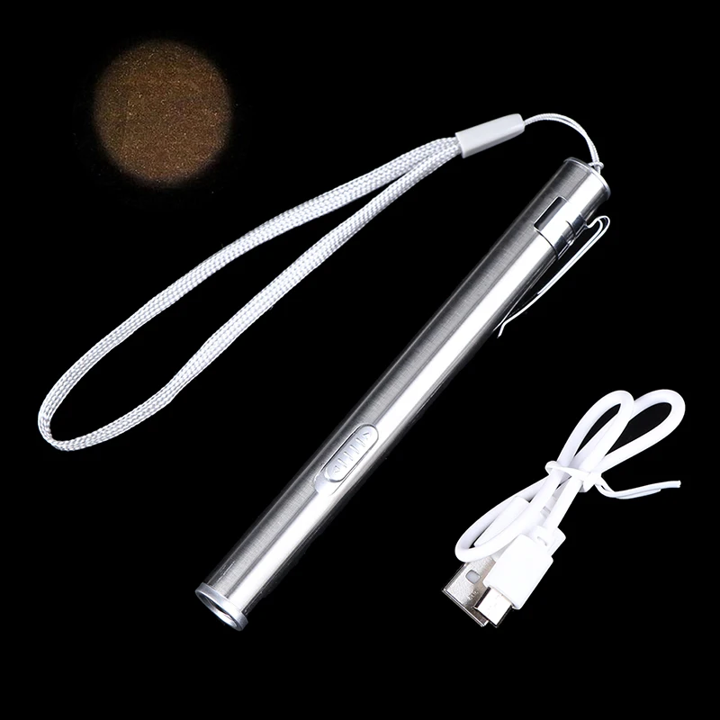 

Waterproof Pocket LED Flashlight USB Rechargeable Torch Penlight Pupil Check