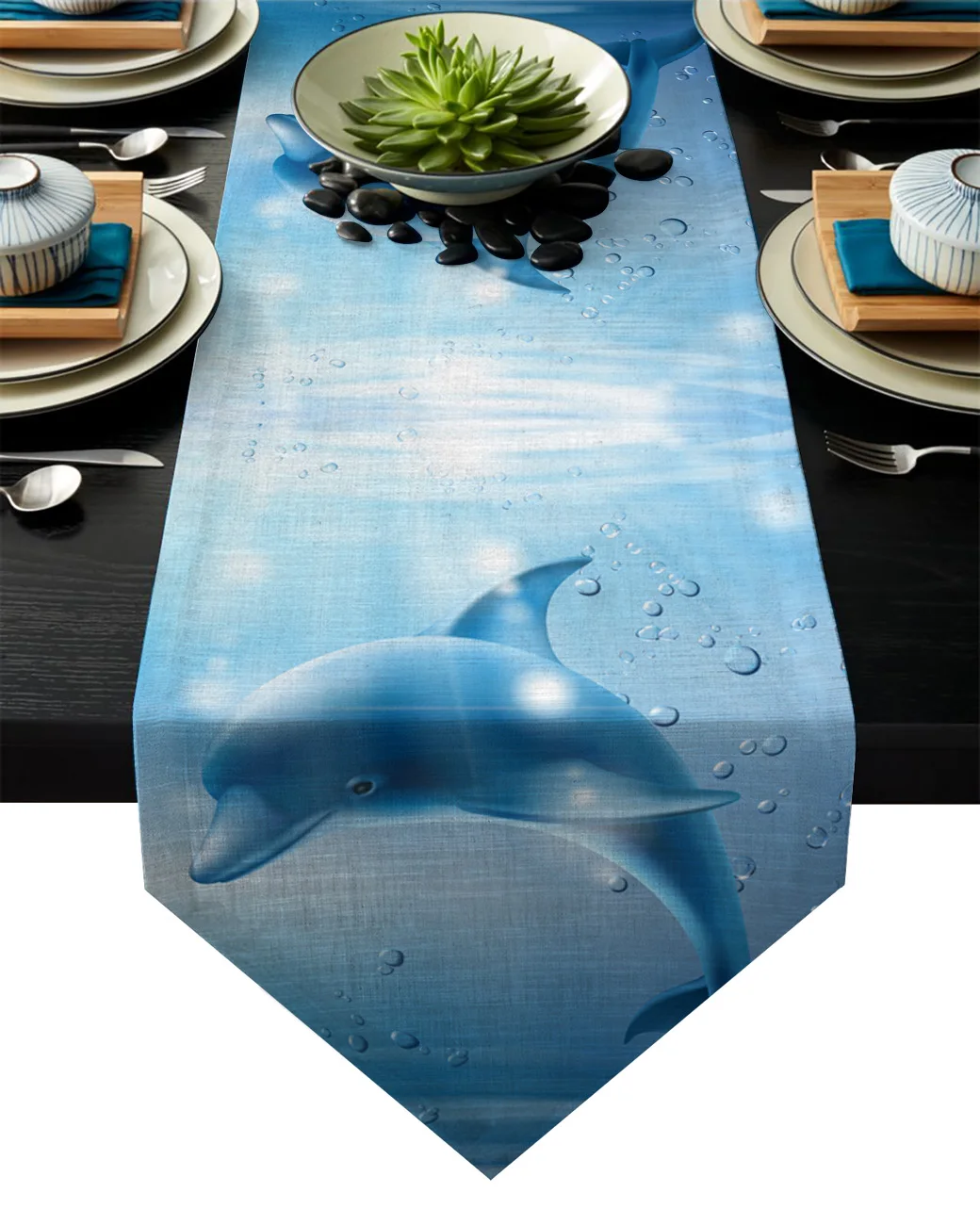 Настольная дорожка с дельфинами и океанами рождественские украшения для