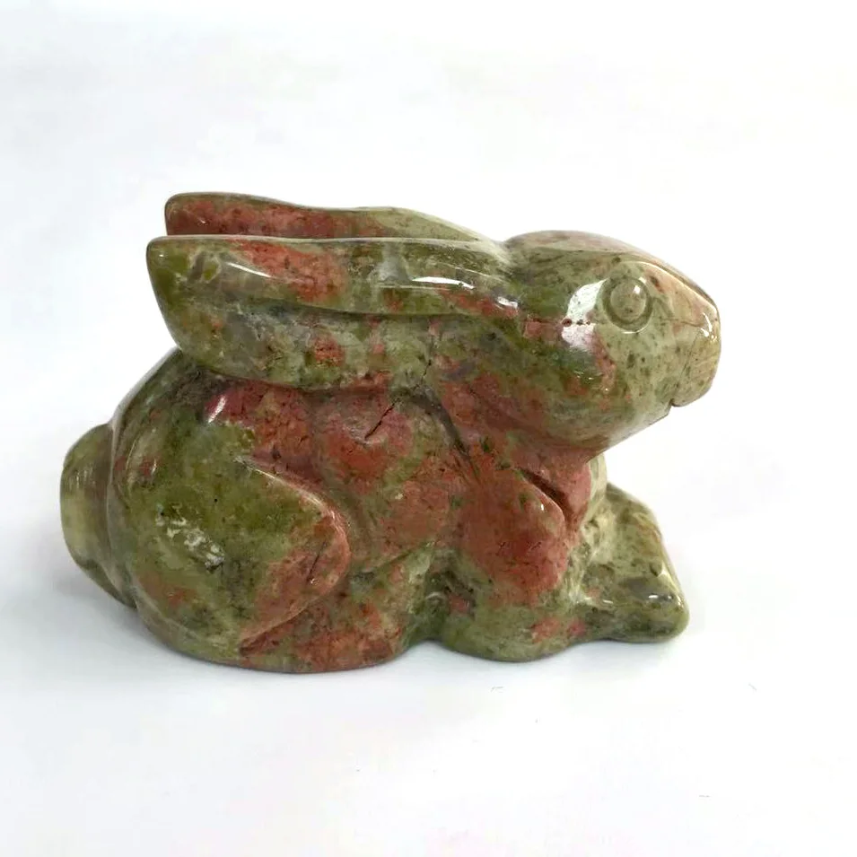 Оптовая продажа натуральный кварцевый кристалл 2 &quotрезной унакит кролик