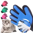 Перчатка для груминга кошек, перчатка для удаления шерсти домашних животных, перчатка для груминга и ухода за кошками и собаками, шерстяные массажные перчатки для чистки домашних животных
