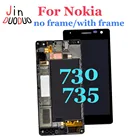 Для Nokia Lumia 730 735 ЖК-дисплей сенсорный экран дигитайзер в сборе с рамкой для RM-1038 RM-1039 RM-1040 LCD