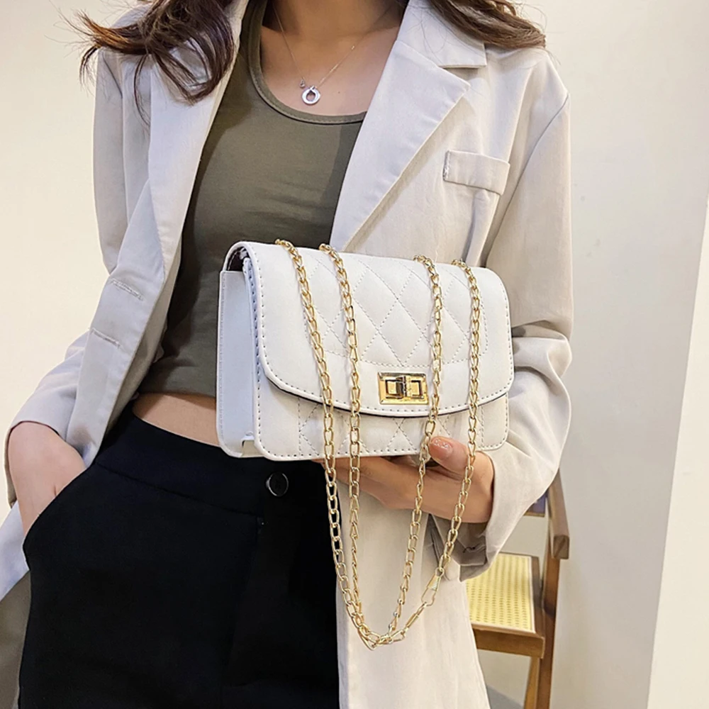 

Classic Mini Pu Leather Crossbody Shoulder Bags For Women Female Trend New Fashion Branded Shoulder Bags Chain Design Handbags