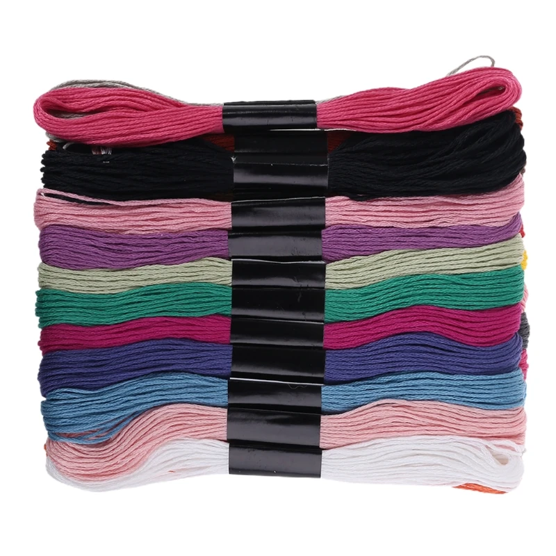 

Embroidery Tools Kit with 9# 10# 12# 14# 16# 18# 20# Needle Threaders 24 Colors Embroidery Threads Yarn Scissor Set