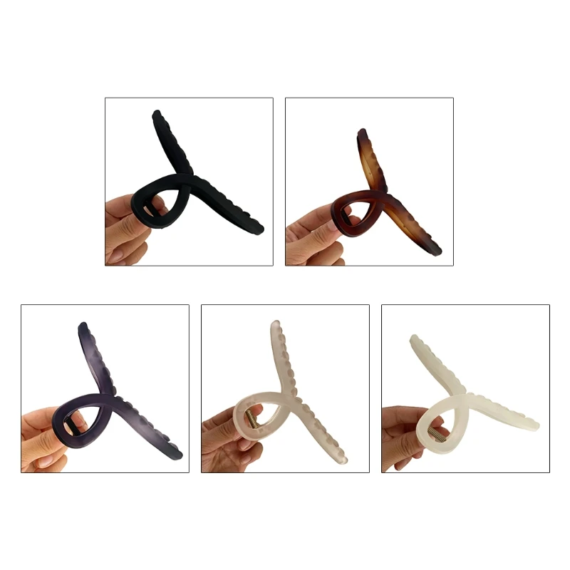 Большие заколки для волос Нескользящие зажимы матовые Симпатичные французские