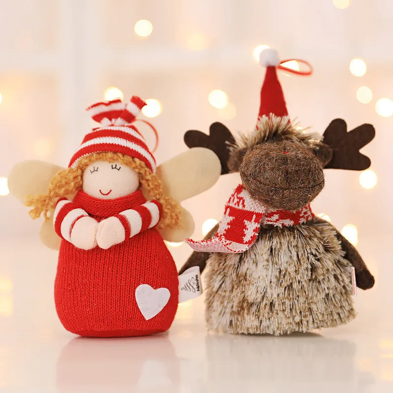 Рождественские украшения мини плюшевые куклы Санта подвеска &quotОлень&quot Детский