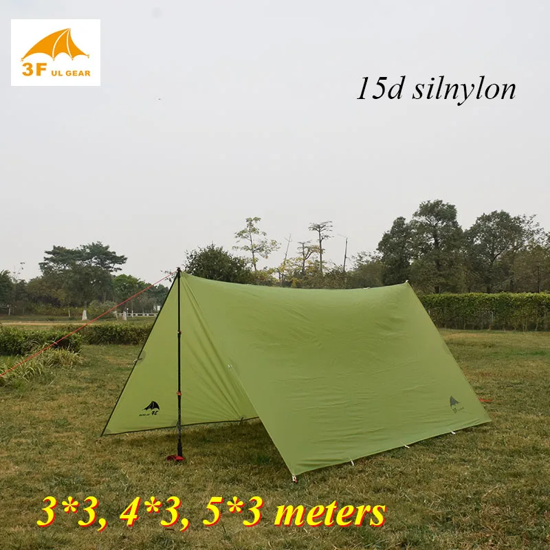 3F ul Gear 15d silnylon 3*3/ 4*3/5*3 метра наружный большой брезентовый навес высокое качество