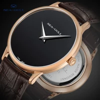 Seagull watch men's personality mechanical watch simple two-needle watch without scale manual mechanical watch 519.28.6011