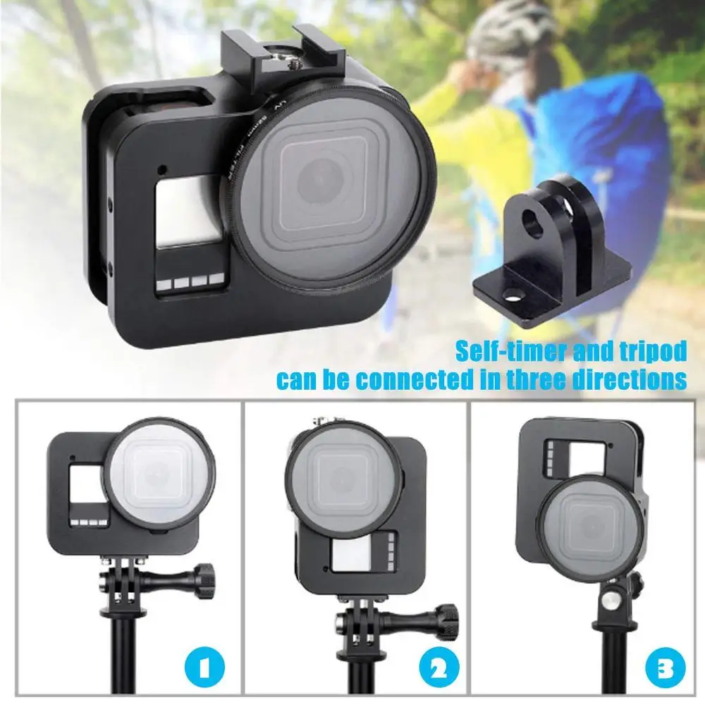 Anordsem для GoPro Hero 8 черный корпус из алюминиевого сплава CNC чехол Защитная клетка с