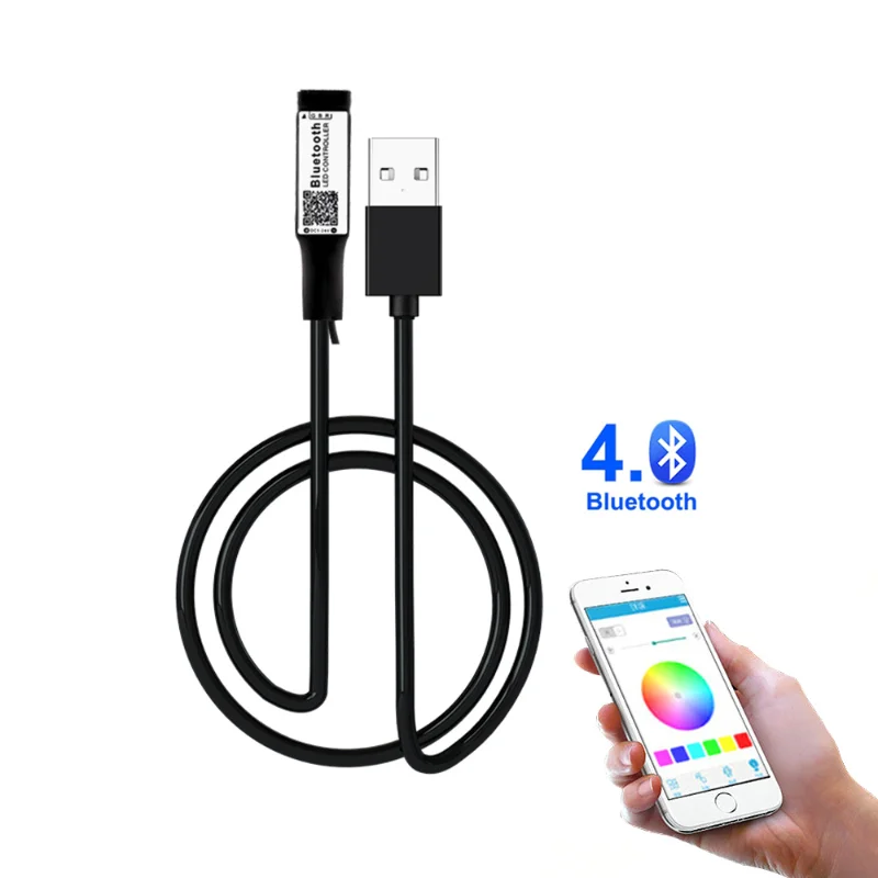 Светодиодный светильник RGB 5 V USB 5050 DC SMD HD для ТВ настольного ПК экран 50 см 1 м Wi Fi