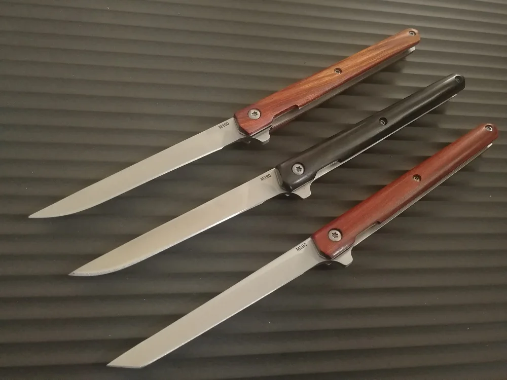 WHYEDC ручка складной нож Mark M390 лезвие деревянная карманный EDC Открытый Кемпинг