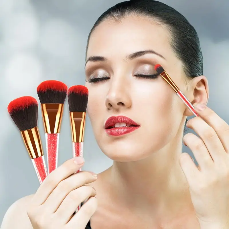 7 шт./компл. с украшением в виде кристаллов кистей для макияжа Алмазный тени век