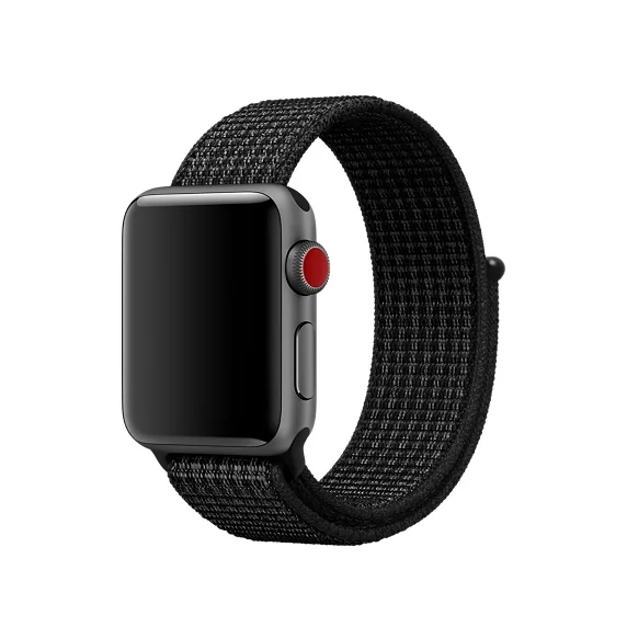 Цветной ремешок для часов Apple Watch 42 мм 38 мм 40 мм 44 мм тканый нейлоновый спортивный ремешок для iWatch 5 4 3 2 1 мягкий светоотражающий ремешок - Цвет ремешка: black white