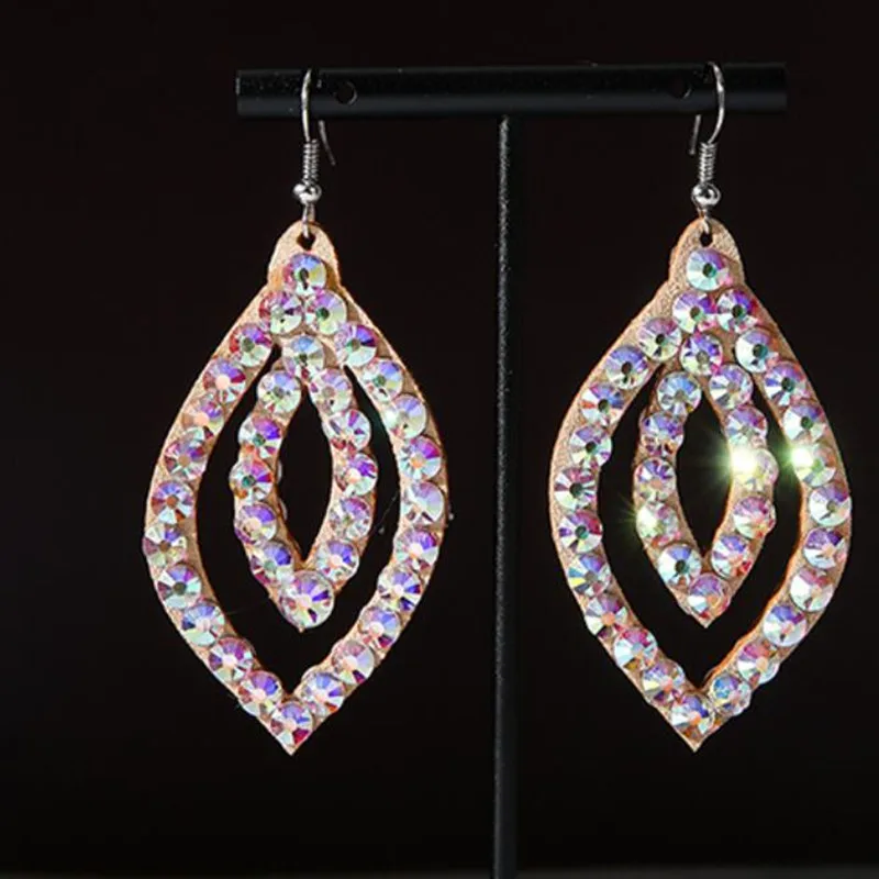 Lady's Belly Dance Jewelry Shine Rhinestone Earrrings Bing Bling Performance Costume Accessory Women Jewelery New Arrival |