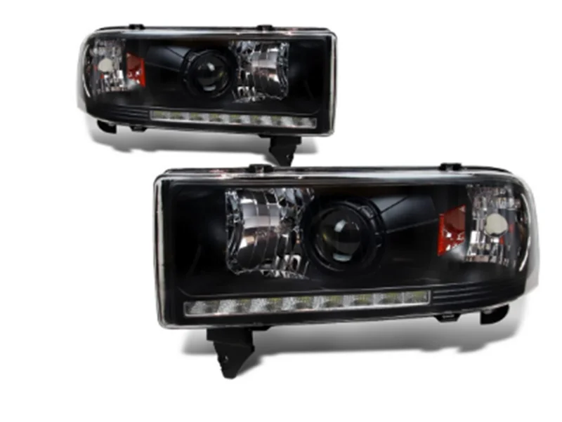 

DRL Projector Headlight Assembly Compatible For 94-01 Dodge Ram 1500/94-02 Dodge Ram 2500 3500 Pickup Replacement Headlamp