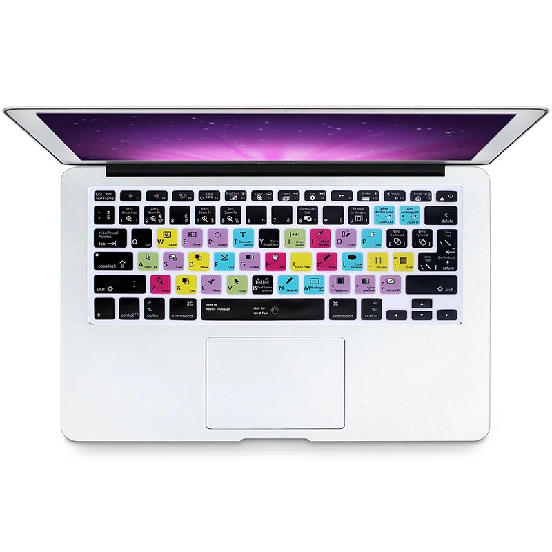 HRH InDesign Hotkey ярлыки функция силиконовый чехол для клавиатуры защитный Mac Air Pro Retina 13