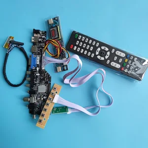 kit for lm185wh1 tl 1366x768 digital monitor controller board dvb t tv lcd screen hdmi compatible led usb 2 ccfl panel remote free global shipping