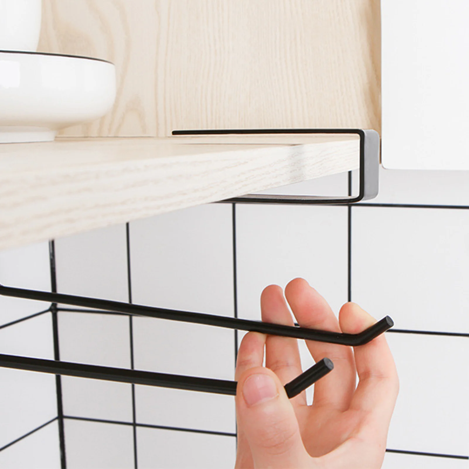 

Roll Paper Holder for Kitchen Toilet Punch Free Wall Mount Towel Rack Household RH