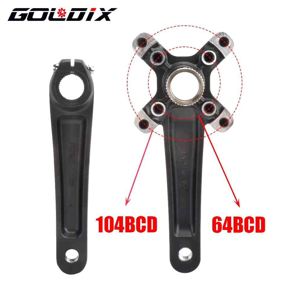 Коленчатая звезда для велосипеда ixf GOLDIX 104BCD коленчатая горного алюминиевый сплав