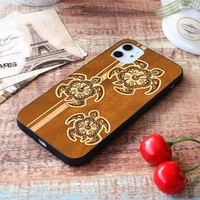for iphone uhane honu faux wood hawaiian turtle soft tpu border apple iphone case