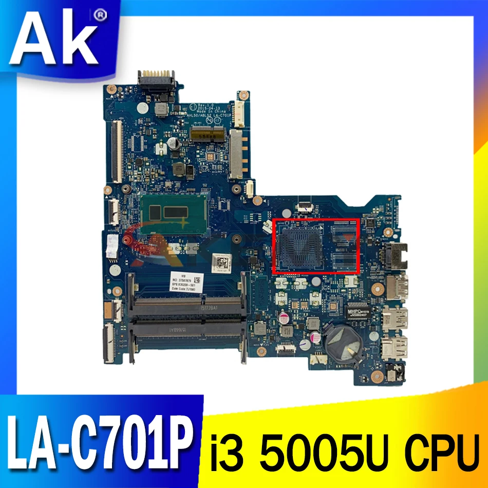 

AHL50 / ABL52 LA-C701P for HP 15-AC 15T-AC 250 G4 Laptop motherboard CPU i3 5005U DDR3 100% test work 823082-601