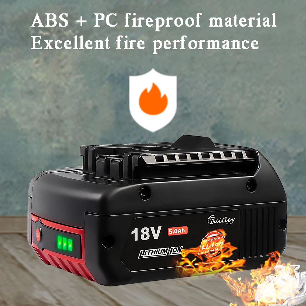 Waitley 18V 5000mah литий ионная аккумуляторная батарея для Bosch Электроинструмент