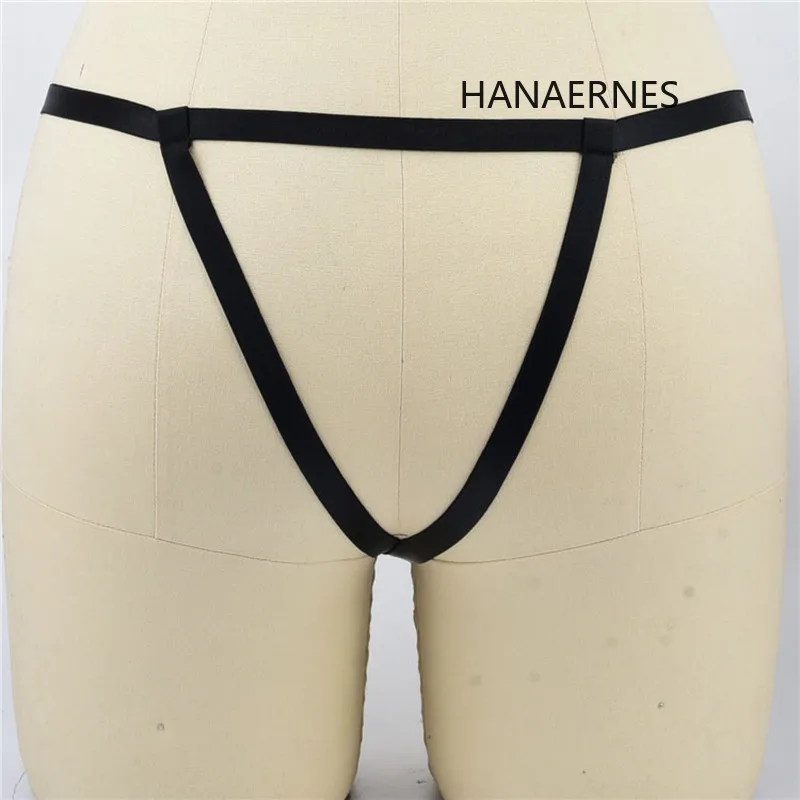 

HANAERNES Black fashion sexy suspenders underwear elastic cage simple adjustment bondage dance carnival body harness underwear