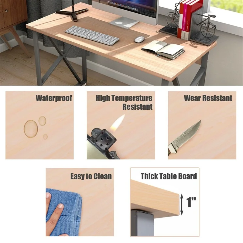 Деревянный ПК ноутбук стол с металлическими ножками компьютерные столы