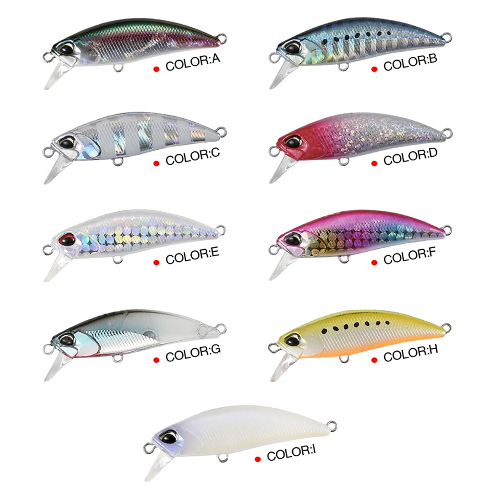 1Pcs 48Mm 4.3G Minnow Fishing Lure Hook Artificial Hard Bait Sea Wobble Swing Tackle | Спорт и развлечения