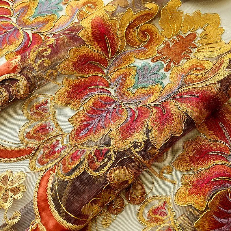

Curtain: 2.5 meter width, 2.5 meter height, 2 pieces Tulle: 10 meter width, 2.5 meter height, 1 pieces