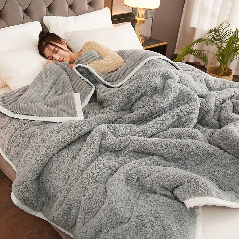 

Флисовое зимнее одеяло, Фланелевое пушистое удобное Роскошное Одеяло, толстое домашнее декоративное одеяло, домашний текстиль DF50GT